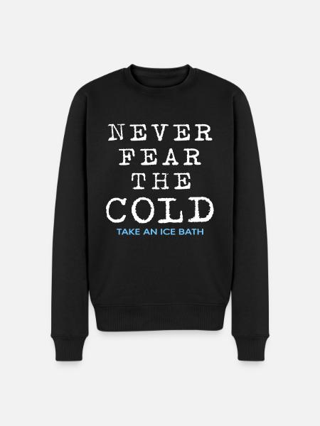 Isbade, Vinterbad, Hærdning, Isbad, Ishul - Økologisk premium-sweatshirt til mænd - sort