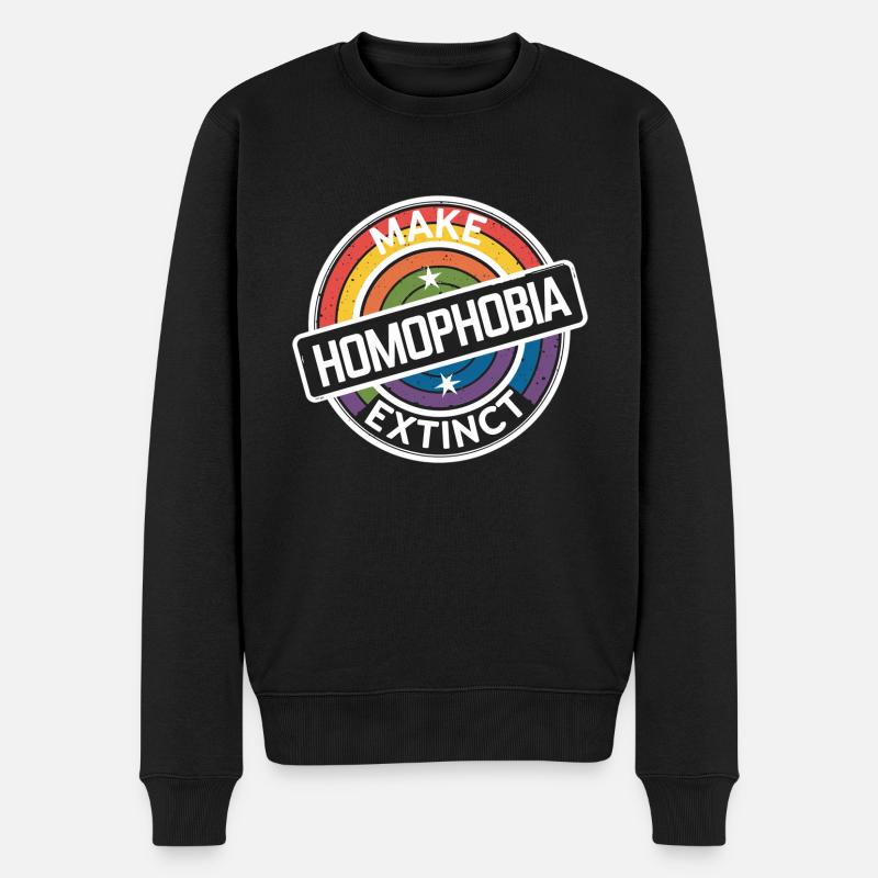 Make Homophobia Extinct 9 - Männer Premium Bio Pullover - Schwarz
