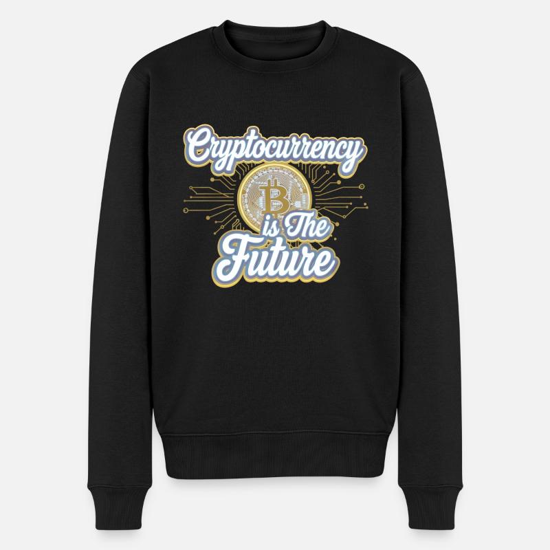 Cryptocurrency Is The Future 12 - Männer Premium Bio Pullover - Schwarz