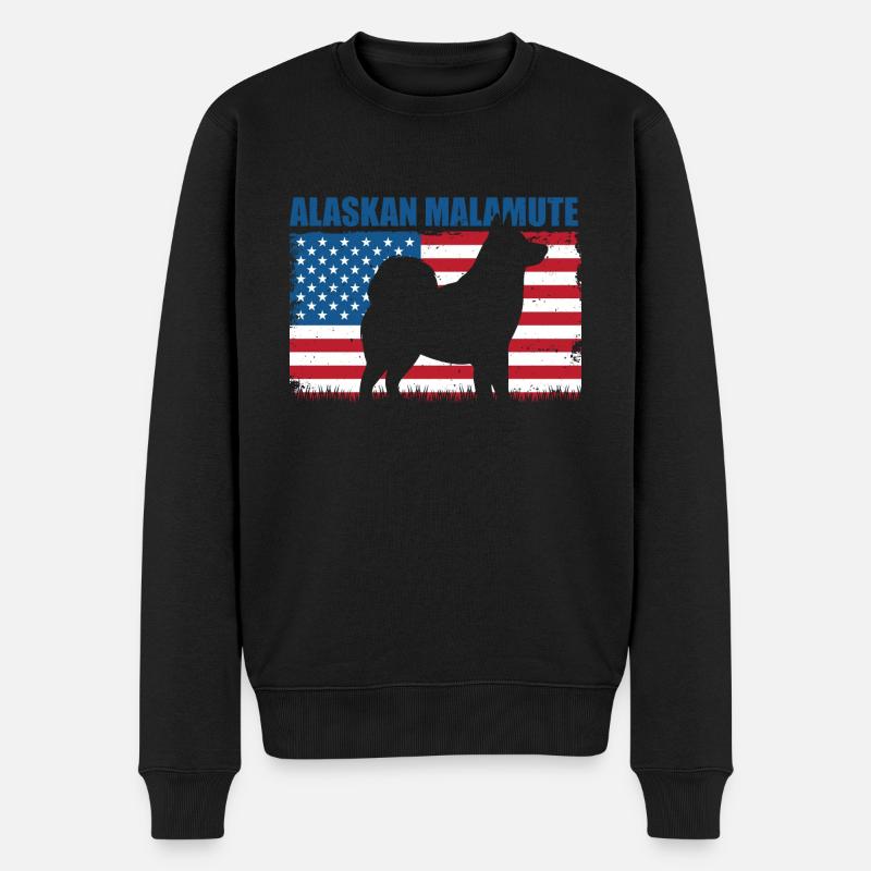 Chien Malamute d’Alaska - Pull Premium bio Homme - noir