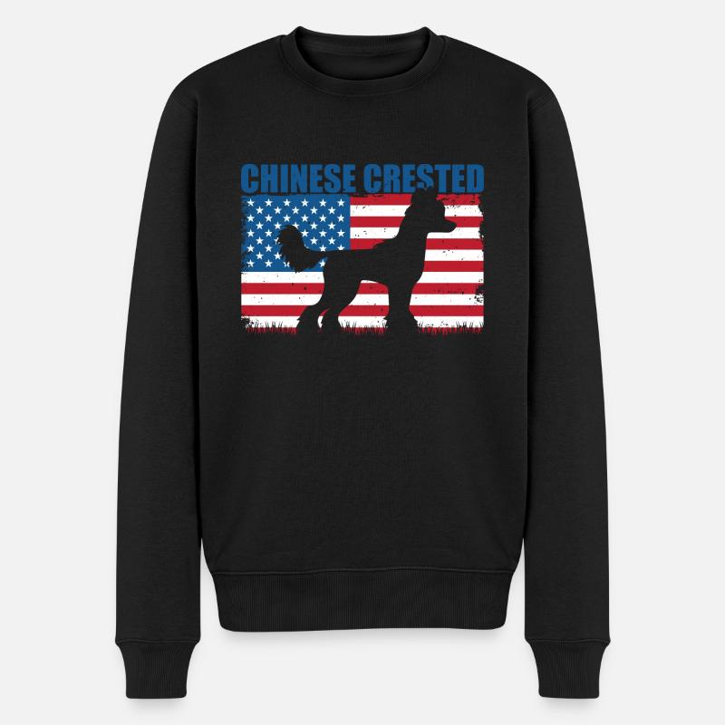 Chinese Crested Dog Chinesischer Schopfhund - Männer Premium Bio Pullover - Schwarz
