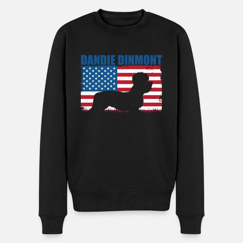 Dandie Dinmont Terrier - Pull Premium bio Homme - noir