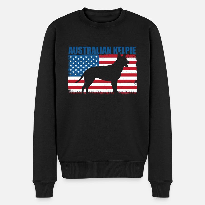 Australian Kelpie - Männer Premium Bio Pullover - Schwarz
