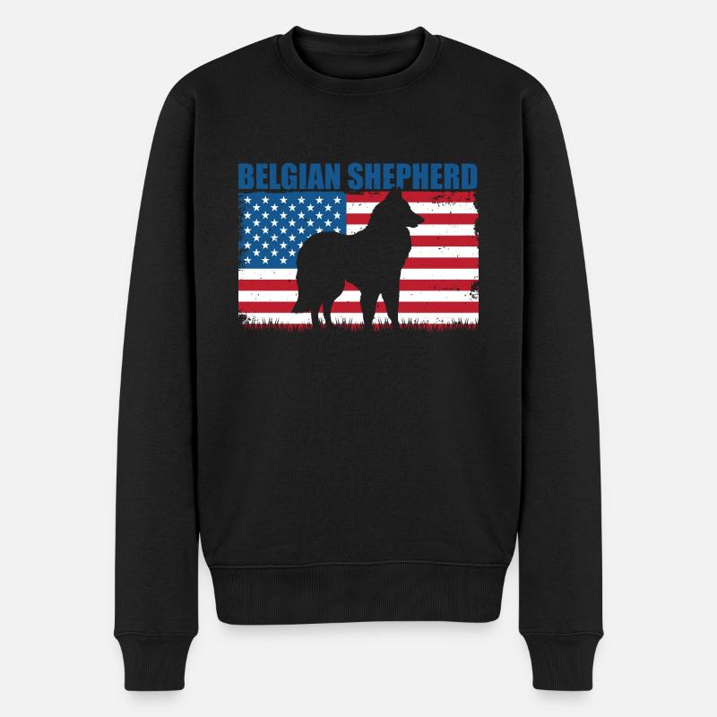Belgischer Schäferhund - Männer Premium Bio Pullover - Schwarz