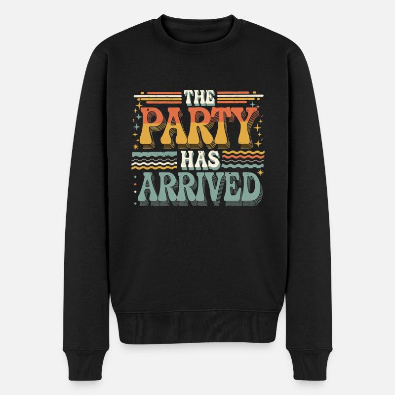 The Party Has Arrived 15 - Männer Premium Bio Pullover - Schwarz