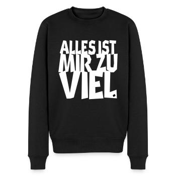 belastend - Männer Premium Bio Pullover - Schwarz - Vorne - Nico (187cm)