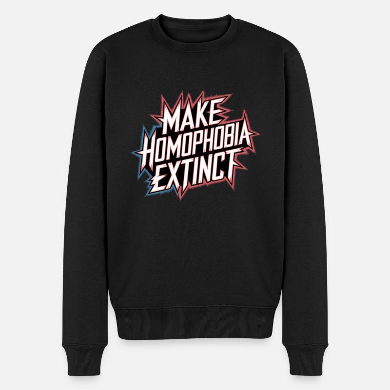 Make Homophobia Extinct 7 - Männer Premium Bio Pullover - Schwarz