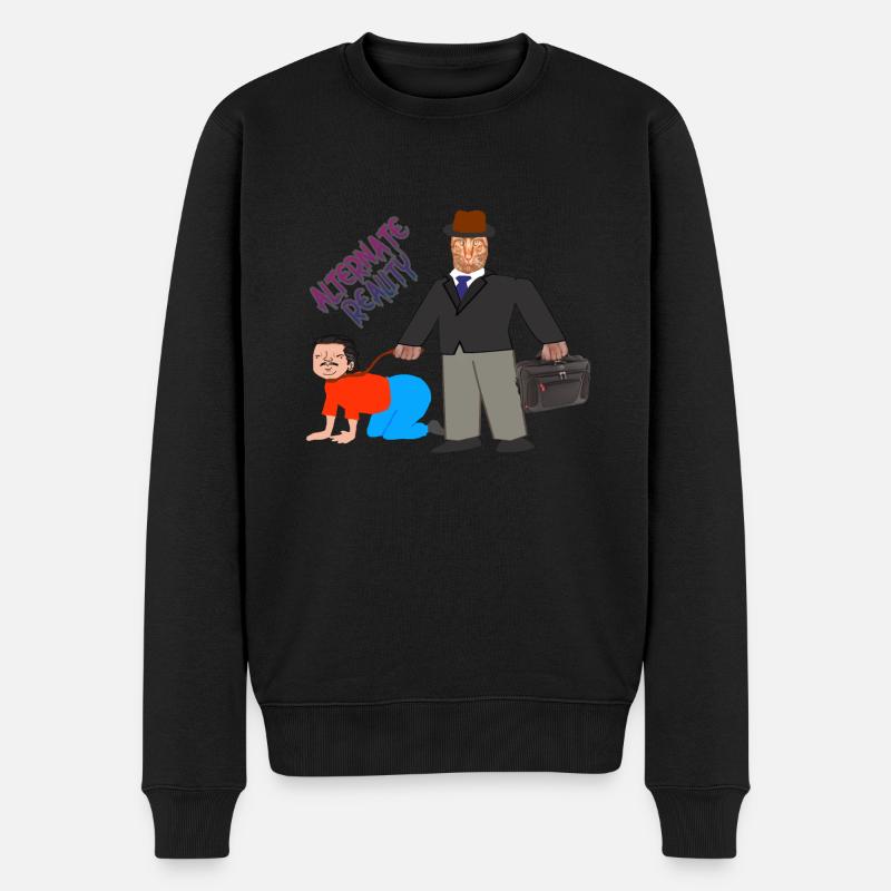 Alternative Realität - Männer Premium Bio Pullover - Schwarz