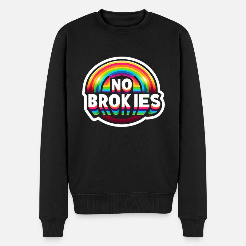 No Brokies 6 - Männer Premium Bio Pullover - Schwarz