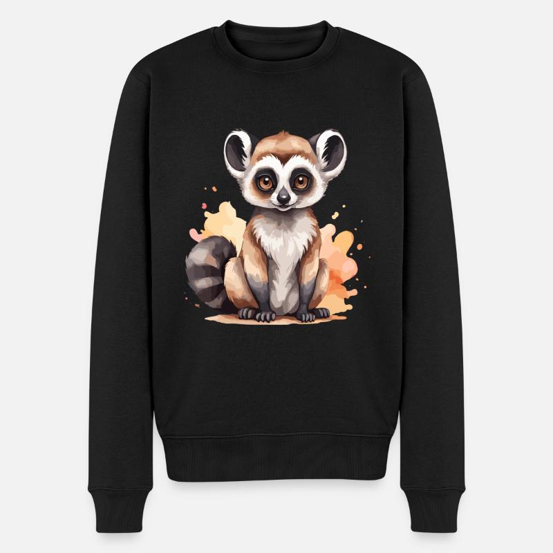 Lémurien Cool Cool Madagascar - Pull Premium bio Homme - noir