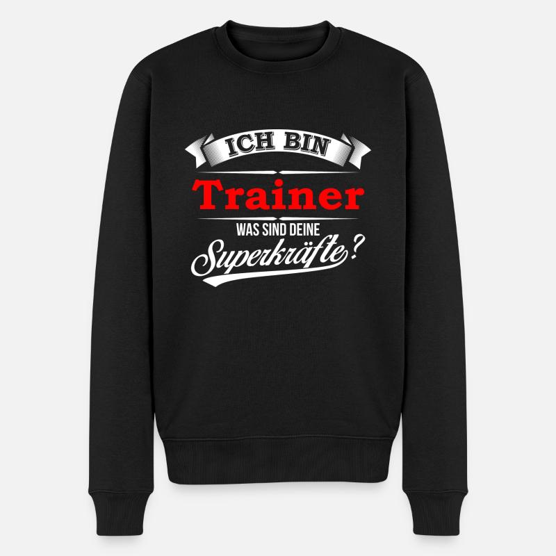 Trainer Trainerin Coach Coachin Trainieren - Männer Premium Bio Pullover - Schwarz
