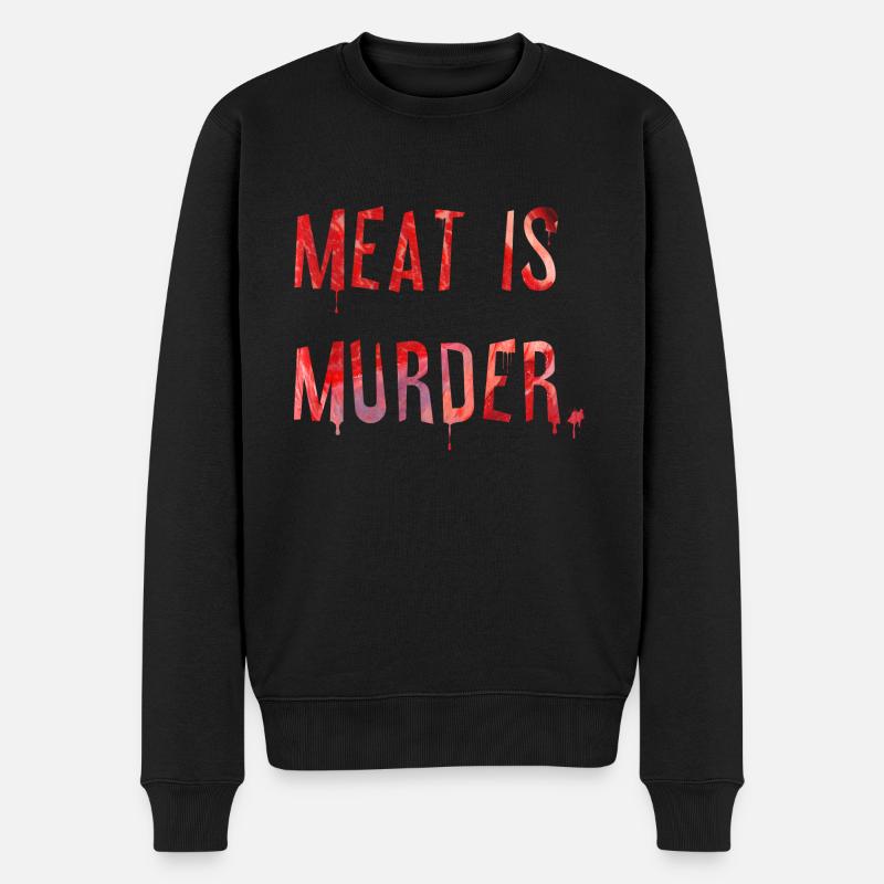 La viande est un meurtre - Pull Premium bio Homme - noir