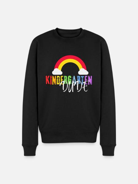 Kindergarten Dude - Männer Premium Bio Pullover - Schwarz