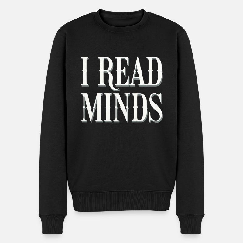 I Read Minds 13 - Männer Premium Bio Pullover - Schwarz