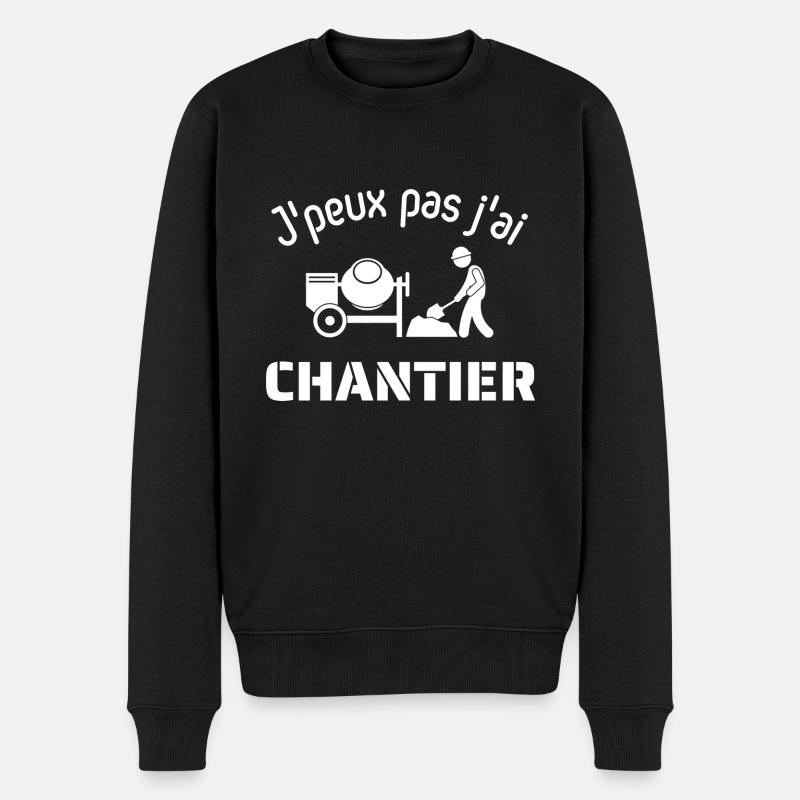 J'peux pas j'ai chantier - Pull Premium bio Homme - noir