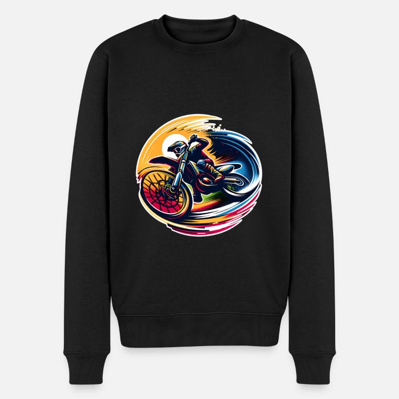 Motocross - Pull Premium bio Homme - noir