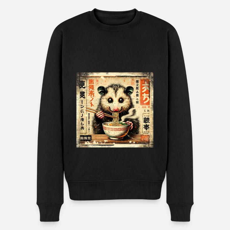 Ramen Opossum Grunge Style d’affiche - Pull Premium bio Homme - noir