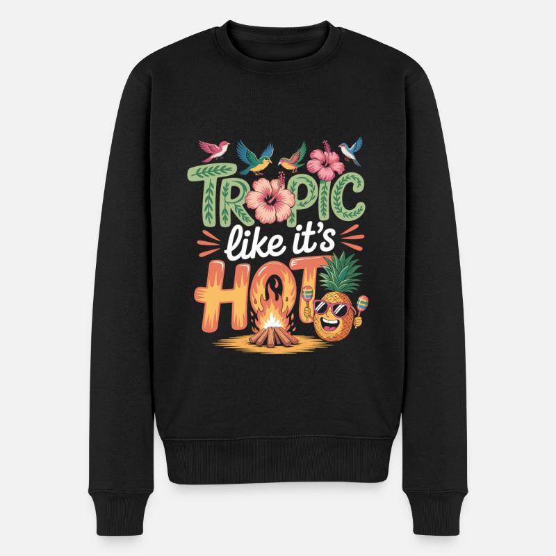 Tropique comme s’il faisait chaud - Pull Premium bio Homme - noir