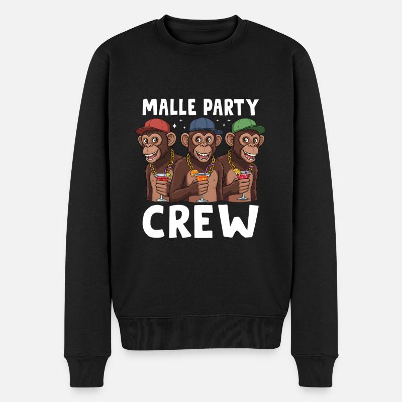 Malle Party Crew - Pull Premium bio Homme - noir