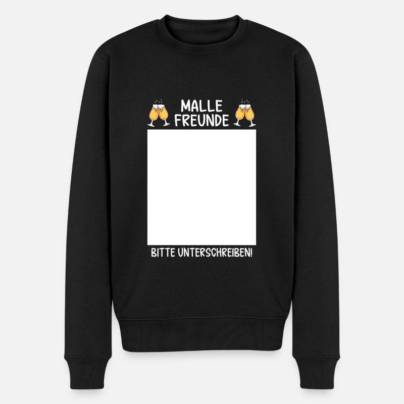 Malle les amis, signez - Pull Premium bio Homme - noir