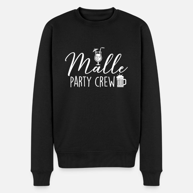 Malle Party Crew - Pull Premium bio Homme - noir