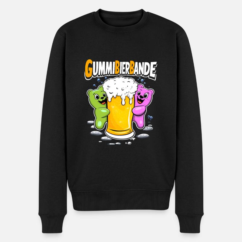 GummiBierBande | Beer Time | Bier - Männer Premium Bio Pullover - Schwarz