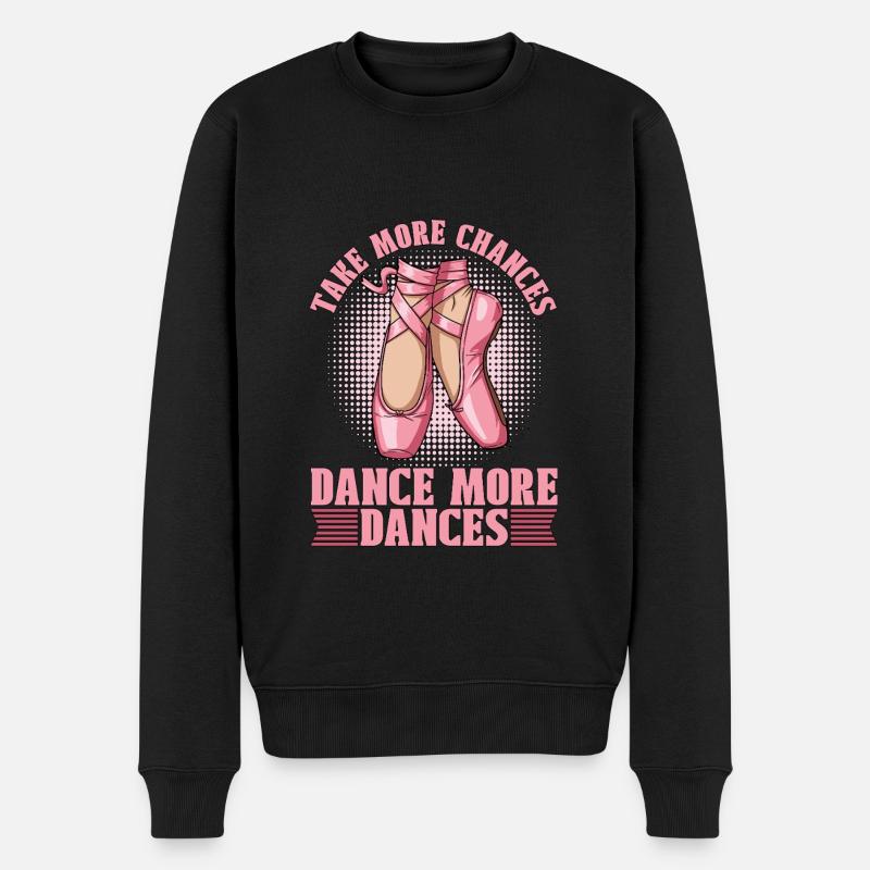 Ballet Take More Chances Dance Classical Music - Männer Premium Bio Pullover - Schwarz