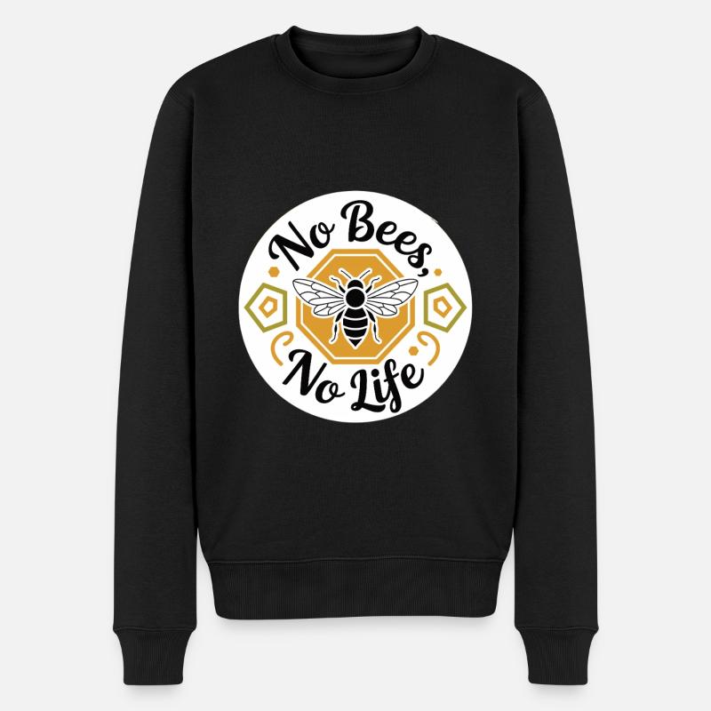 Bienen Retter Shirt - Männer Premium Bio Pullover - Schwarz