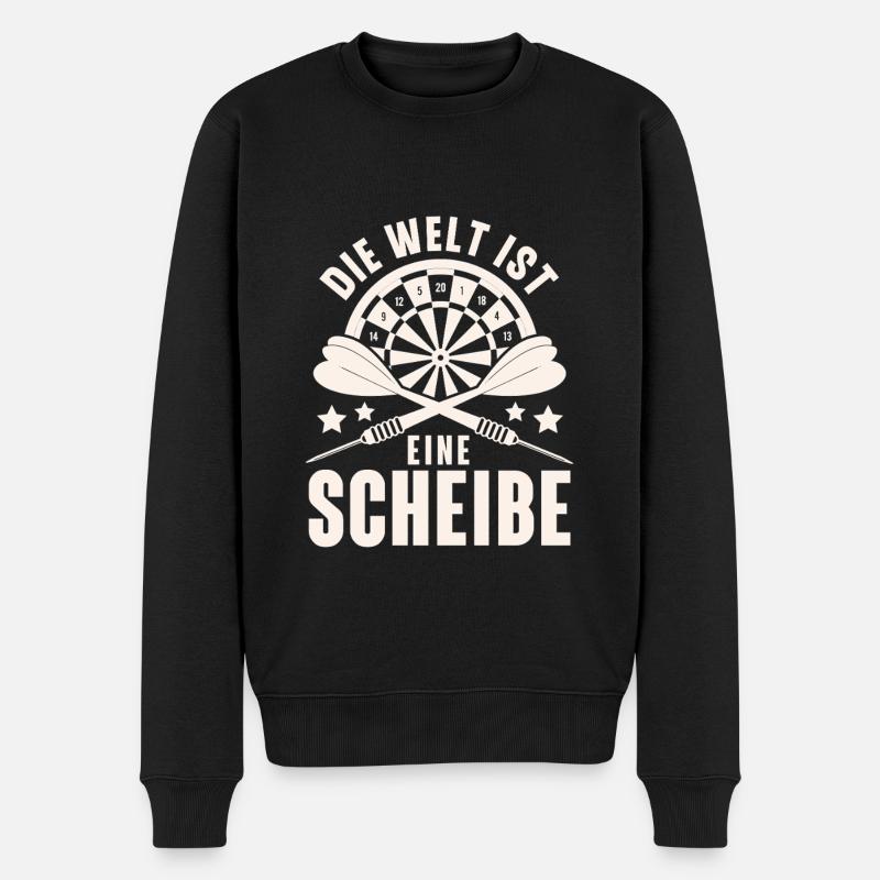 Darts Dart Darten Dartspiel - Männer Premium Bio Pullover - Schwarz