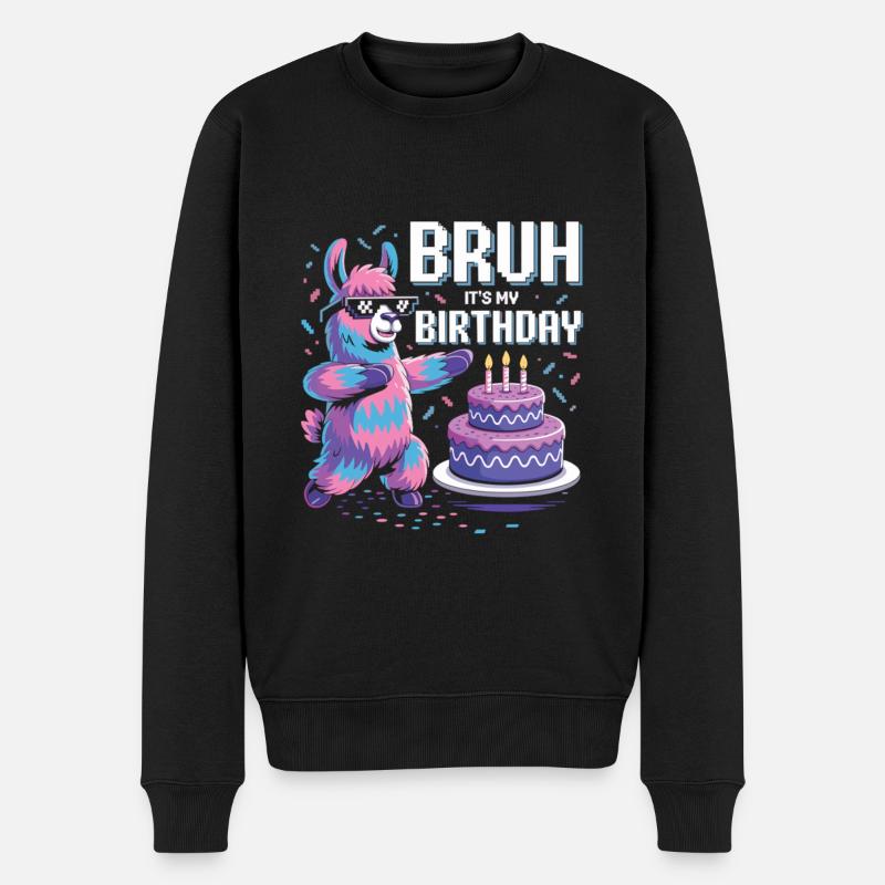 Fête d’anniversaire de lama - Pull Premium bio Homme - noir