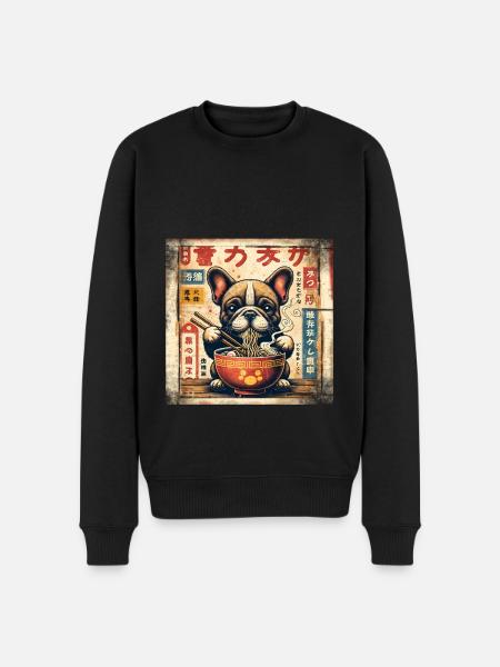 French Bulldog Ramen - Men's Premium Organic Jumper - black