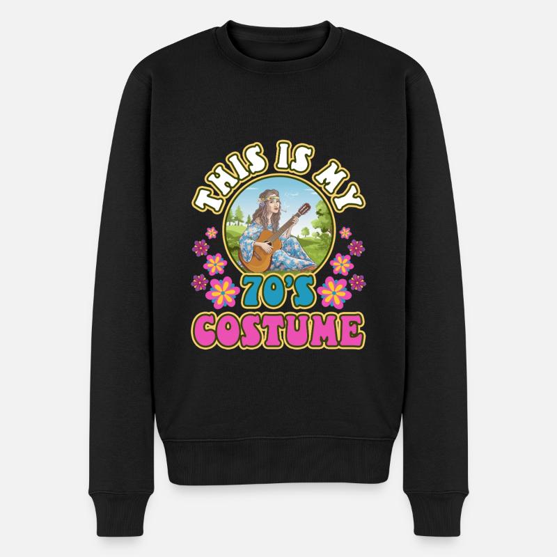 This Is My 70s Costume - Männer Premium Bio Pullover - Schwarz