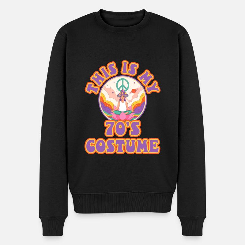 This Is My 70s Costume - Männer Premium Bio Pullover - Schwarz