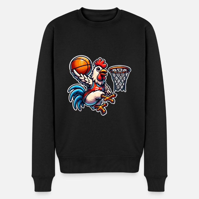 Poulet de basket-ball - Pull Premium bio Homme - noir