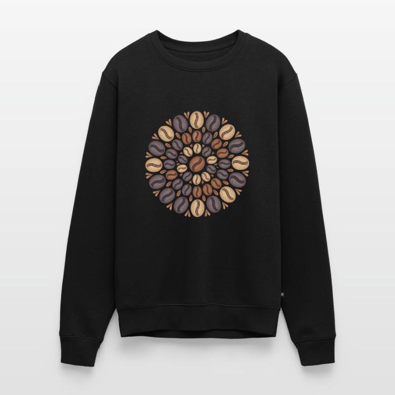 Coffee Boho Mandala Coffee Bean Pattern Men's Premium Organic Jumper