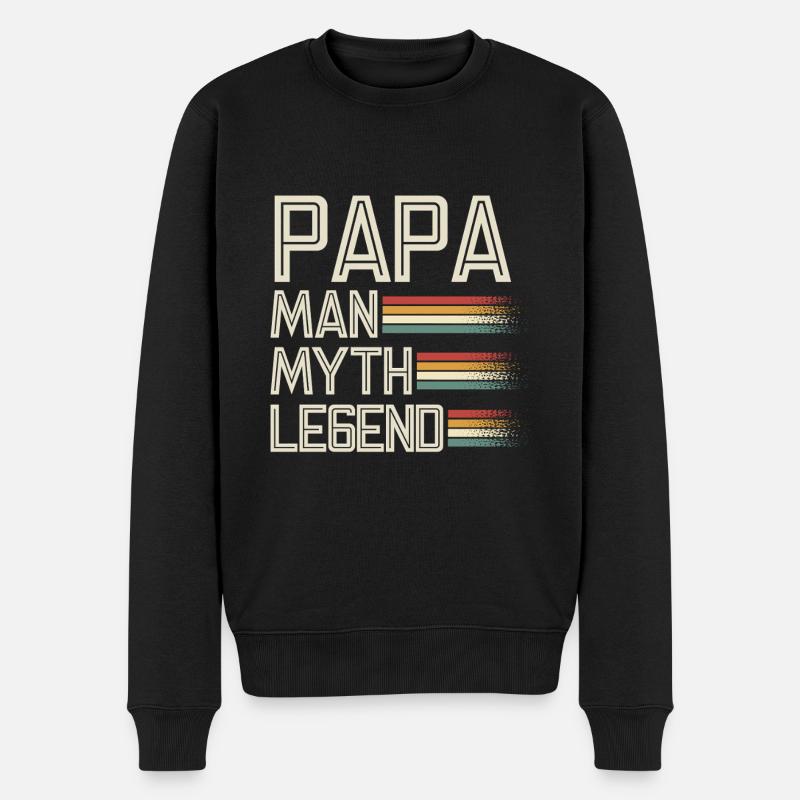 Papa Père - Pull Premium bio Homme - noir