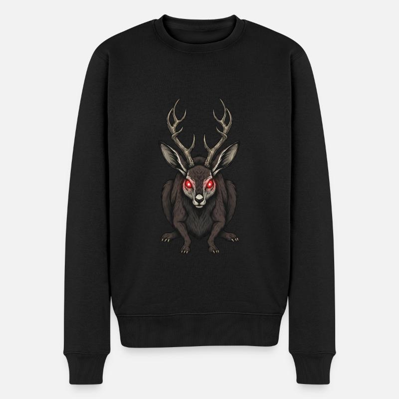Jackalope noir - Pull Premium bio Homme - noir