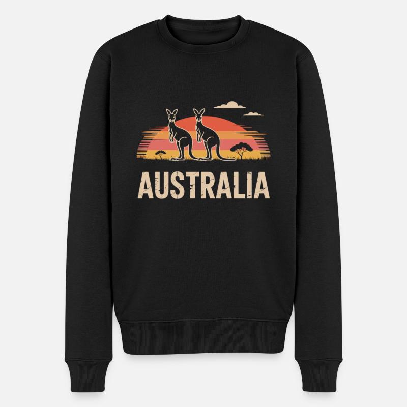 Look rétro de l’Australie - Pull Premium bio Homme - noir