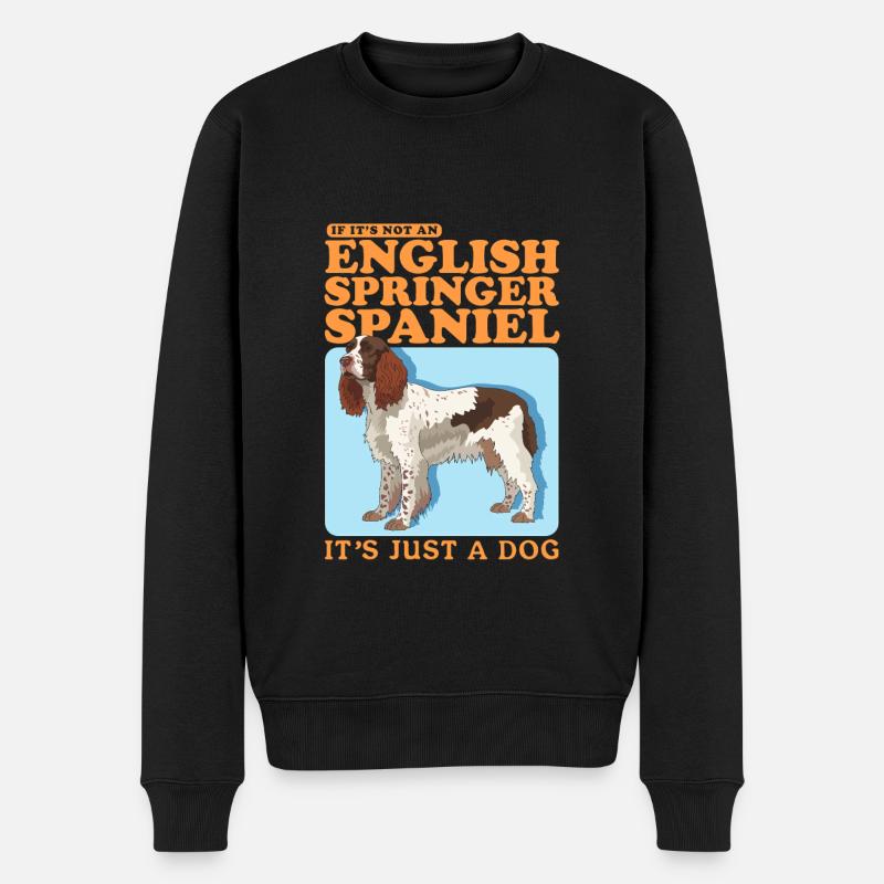 English Springer Spaniel Geschenke - Männer Premium Bio Pullover - Schwarz