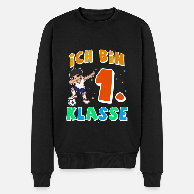Einschulung Fußball - Männer Premium Bio Pullover - Schwarz