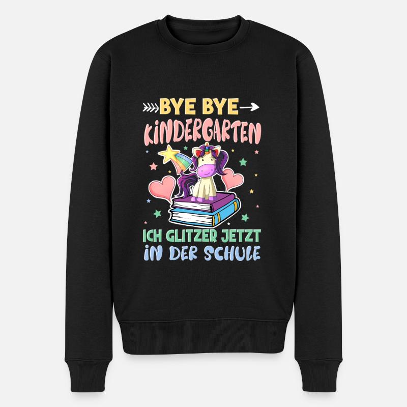 Bye Bye Kindergarten Einschulung - Männer Premium Bio Pullover - Schwarz