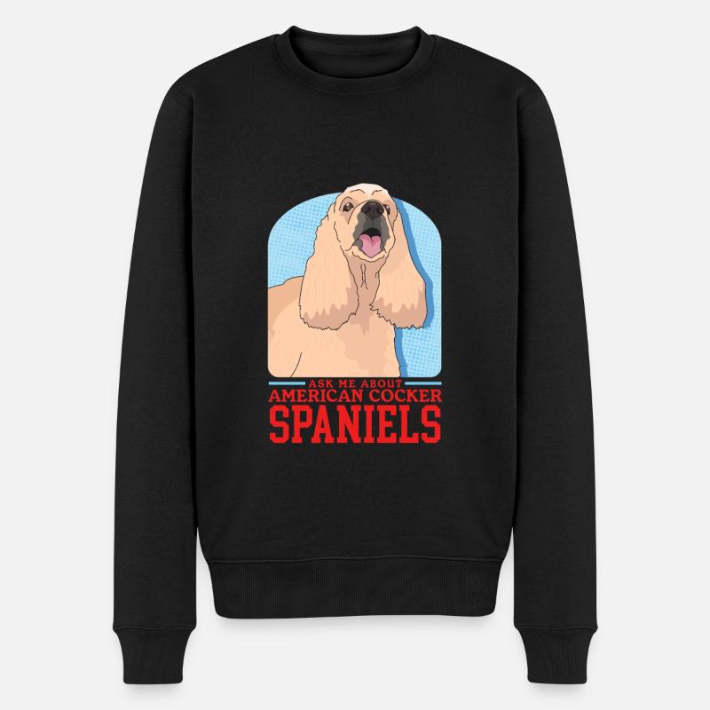 Cocker américain Spaniel cadeau - Pull Premium bio Homme - noir