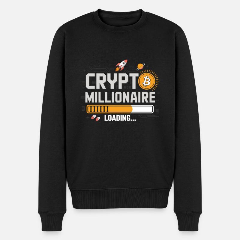 Crypto Loading - Devenez millionnaire - Pull Premium bio Homme - noir