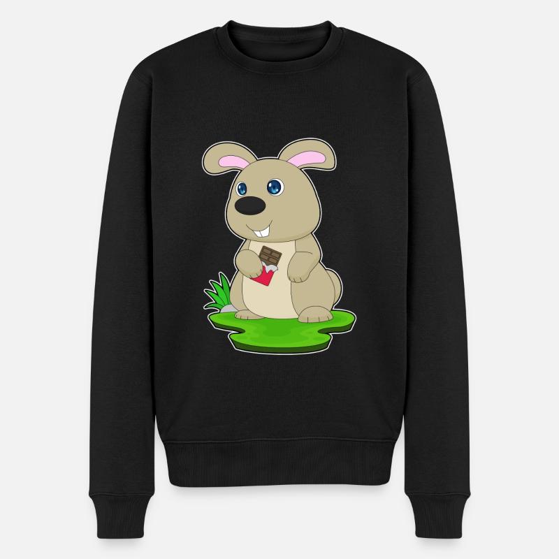Barre de chocolat lapin - Pull Premium bio Homme - noir