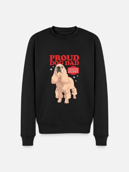 American Cocker Spaniel Dad Gift - Men's Premium Organic Jumper - black