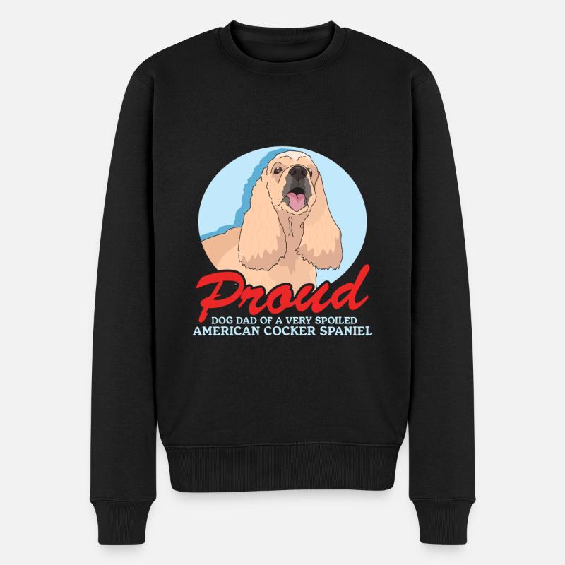Cocker américain Spaniel Dad Gift - Pull Premium bio Homme - noir
