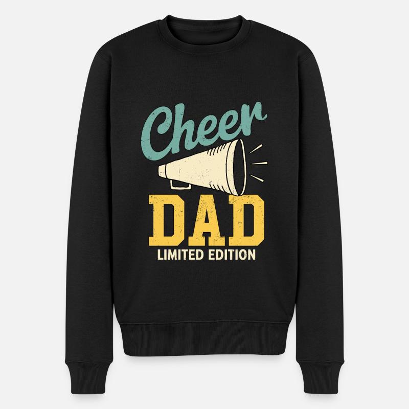 Cheer Dad - Männer Premium Bio Pullover - Schwarz