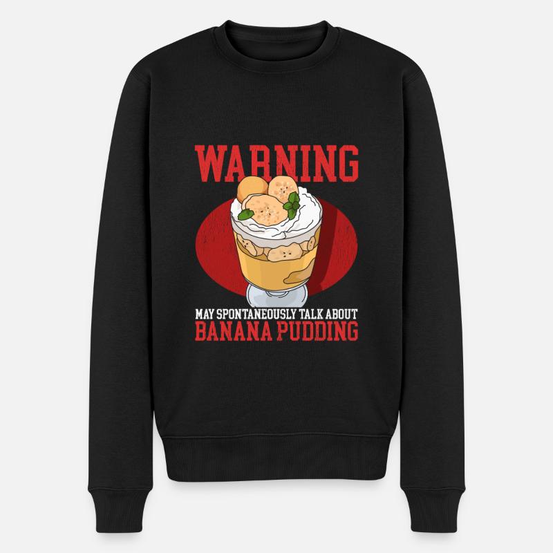 Bananenpudding Bananen Pudding Geschenk - Männer Premium Bio Pullover - Schwarz