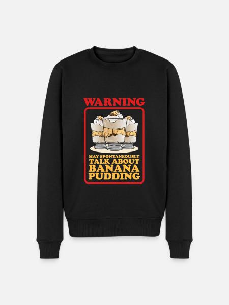 Bananenpudding Bananen Pudding Geschenke - Männer Premium Bio Pullover - Schwarz