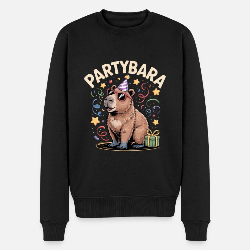 Partybara Capybara - Pull Premium bio Homme - noir